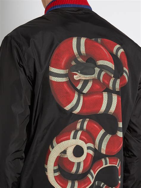 red gucci bomber snake|Gucci bomber jacket.